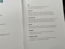 Snack options offered SEA-KEF