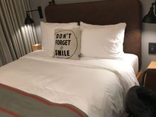 Nice and firm bed with warm covers. 