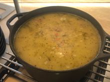 Italian wedding soup with meatballs 