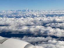 The Alps merging perfectly in their sea of clouds
