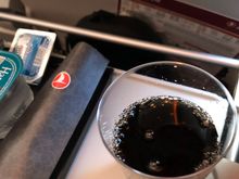 Sipping this cold Pepsi Regular while flying over Mediteranean now