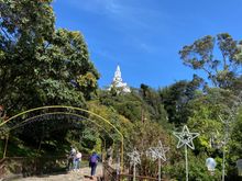 You can see the church up there 