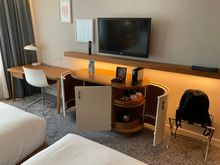 Executive room comes with Nespresso capsule machine / 2 flasks of Spa Blauw mineral water / empty minibar 