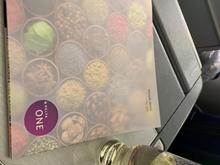 Menu for flight to Paris