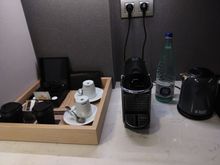 Nespresso machine with cups