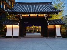 Entrance gate, the restored historical gate. 