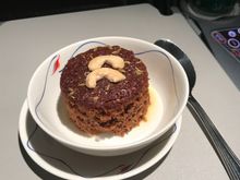 Purser brought me this lovely Sri Lankan Ginger and Cumin dessert - washed down with a Spiced Chai 