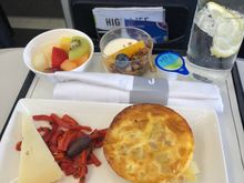 
Band 1 Brunch, June 2019 : Tortilla served warm with peppers and a slice of manchego-style cheese. 

Decent but nothing special, tortilla was a bit lacking in flavour. Alternative was a smoked salmon plate. 