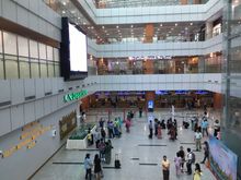 Departures just before immigration. Elegant airport.