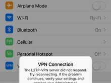 VPN blocked on FlyFi