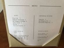 Minibar price list 