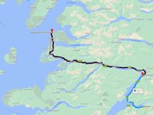 The route from Glencoe to Mallaig.