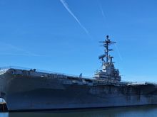 The USS Hornet is about a 10 minute walk from the Alameda seaplane ferry wharf.  This area felt very safe!  There were two USS Hornets.  The first Hornet launched the famous Doolittle bomber raid on Japan & this Hornet served as the recovery vessel for the Apollo 11 & 12 astronauts