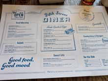 Diner menu