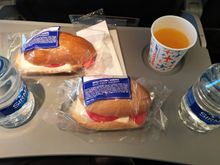 This was the sum total of inflight catering, nothing was available for purchase 