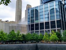 Another angle on the Infinity Pool, which matches the dimensions of the World Trade Center that stood in its place previously 