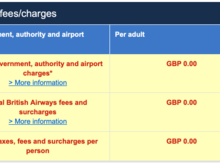 Apparently my ticket had zero taxes and zero surcharge ...