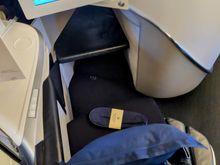 A view of my seat looking down from a standing position 