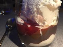 Traditional AA sundae. The outstanding flight attendant offered to make it 'bottomless," haha. 