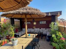 The rooftop lounge at breakfast