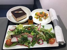 CE lunch, band 3, Jan 2019. Cold beef salad. Was quite tasty, though disappointing not to see even a hint of pink in the beef.