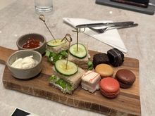 Wife ordered afternoon tea. Not the same as the CCR, but the macarons were good and paired well with the Dom on offer. 