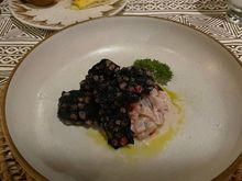 Ceviche with chips.