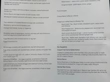 QF SYD F Lounge Spring Breakfast menu 2025