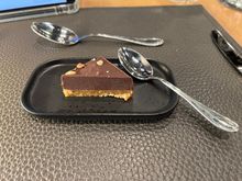 Worlds smallest slice of Chocolate torte, compare it to the teaspoon 😅