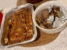 Baby back ribs and lamb rack