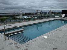 rooftop view - unfortunately found out the patio was nice on a day w/ much worse weather than the first 2 days. Smallish pool but there's also one on the ground level