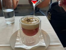 The trifle. My wife loved it and it was pretty good. Paired well with the Bordeaux. 