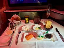 Baeri caviar with Balik style salmon served with a selection of accompaniments, blinis and Melba toast - I’m not a caviar person so not in a position to comment on taste/quality but I thoroughly I enjoyed it