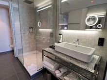 Bathroom with separate toilet.