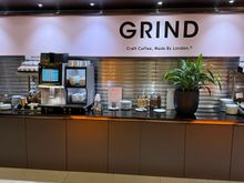 New Grind branding up in Arrivals lounge.

