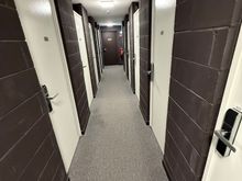 Ski lockers (they seemed to be very spacious with individual access)