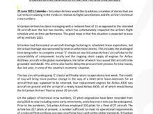 Press release from UL referencing aircraft shortage and cancellations