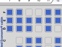 The two exit rows are also unoccupied.