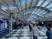 Looking down the C gates in ORD