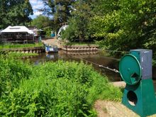 A pulley ferry where you pull yourself across the river 
