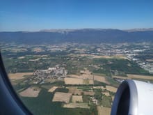 The Jura mountains, after take-off from Geneva 