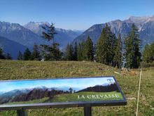 Information table at the summit of La Crevasse 