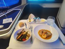 Seafood stew - could not decide between this and the Welsh Lamb so asked the FA to surprise me.  Glad she selected this.  Flavourful and not too heavy.