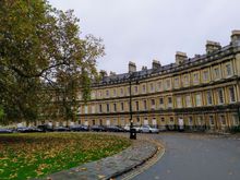A view of the elegant Royal Circle in Bath