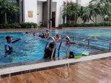 Swimming lessons at one of the many pools at Vinhomes Central Park 