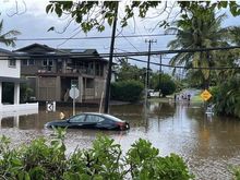 Poipu last evening. Ho’one Road right by Brenneke’s