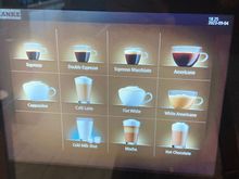 Choice of selfservice hot drinks, but staff can also make you barista style hot drinkd