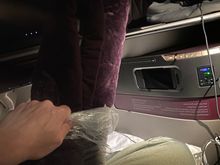 Went to chat my family up & the flight attendants made my bed in the meantime.  