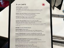 This menu was different than posted on the AC website. no big deal.