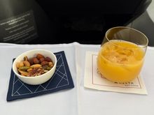 Mixed nuts and OJ
